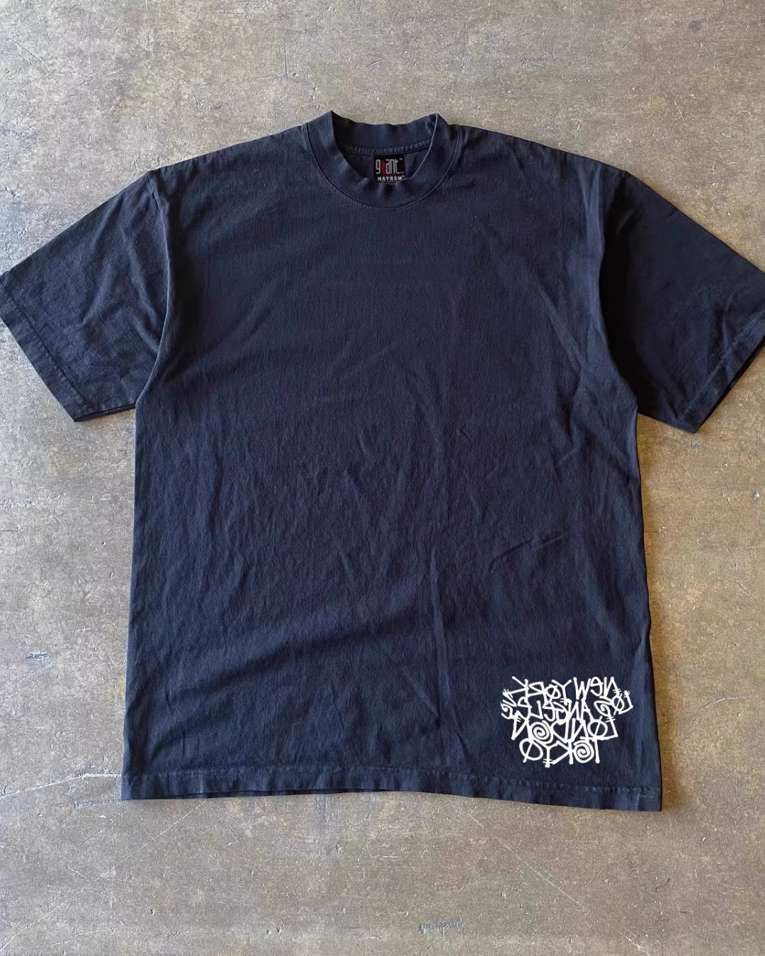 ウッドレタリングTシャツ E0014