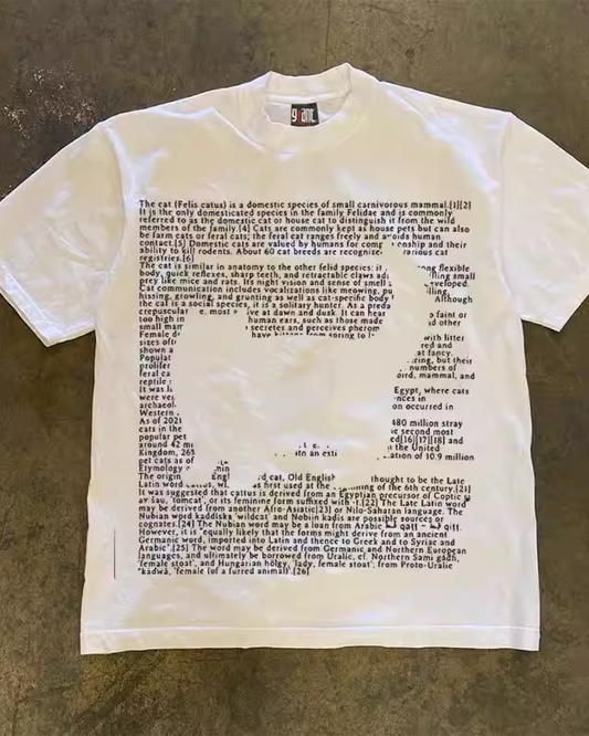 レタリングキャットTシャツ E0003