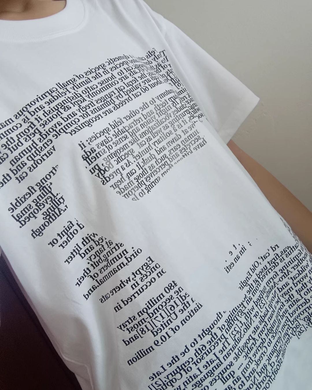 レタリングキャットTシャツ E0003