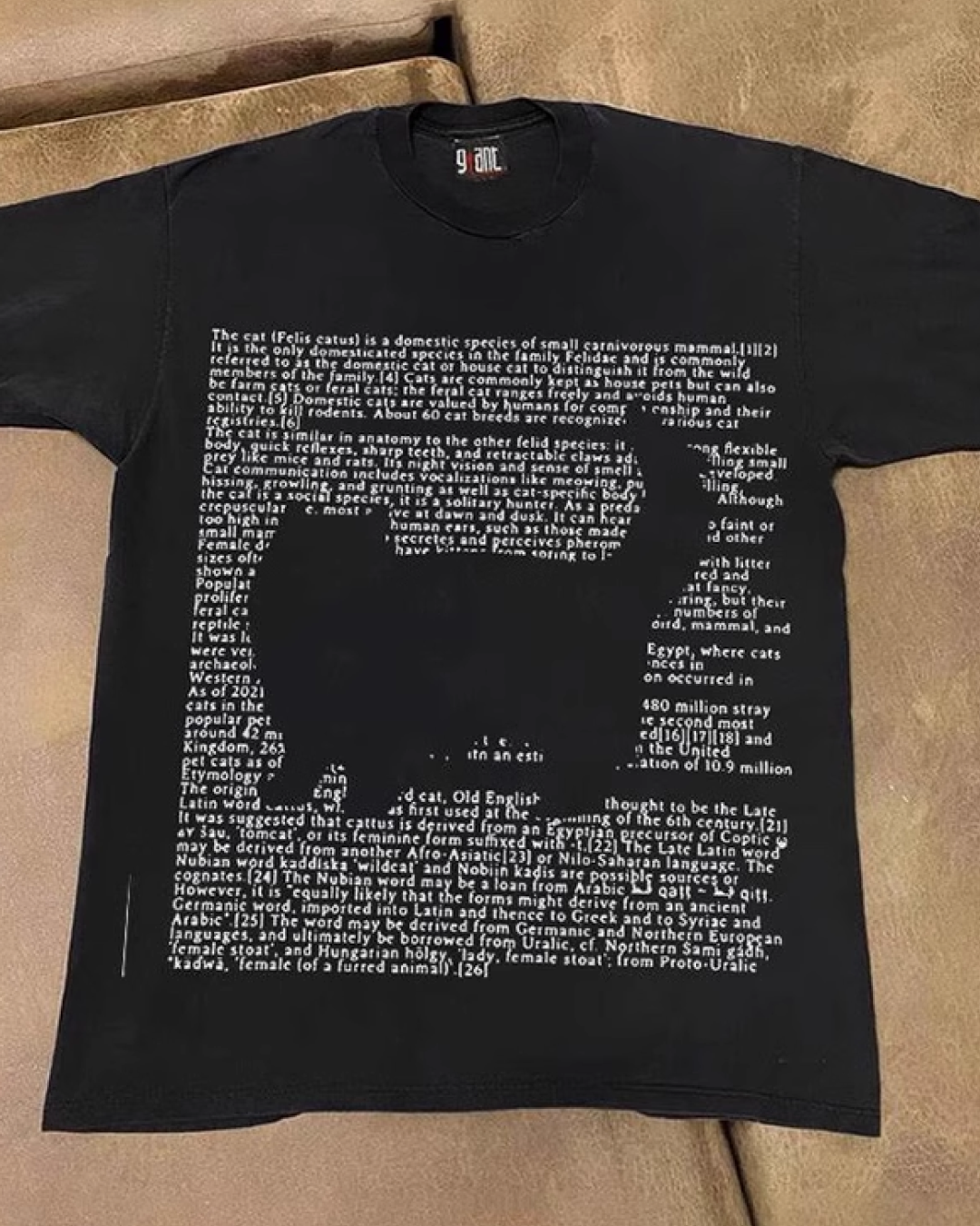 レタリングキャットTシャツ E0003