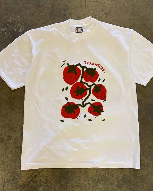 トマトプリントTシャツ E0012
