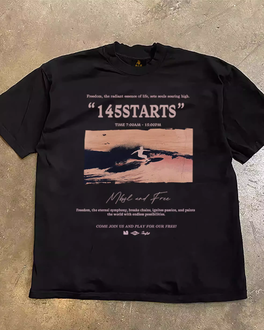 サーフィンプリントTシャツ E0044