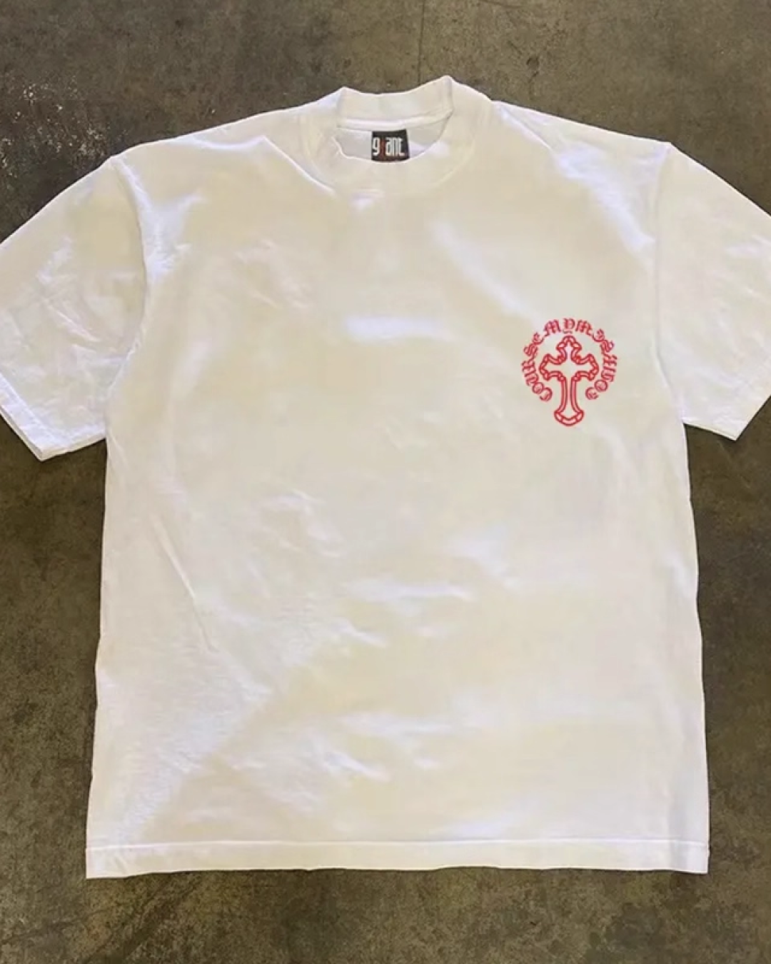 バッククロスプリントTシャツ E0045