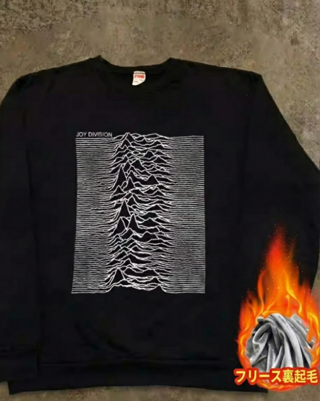 パンクバンドデザイン長袖クルーネックスウェット(JOY DIVISION) E01053
