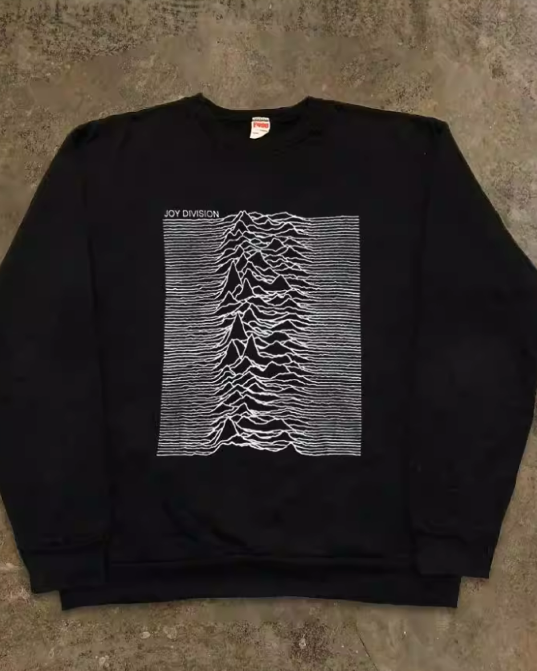 パンクバンドデザイン長袖クルーネックスウェット(JOY DIVISION) E01053