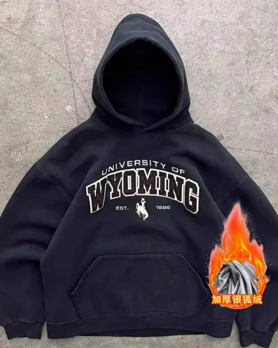 フード付きデザインパーカー（WYOMING）E01087