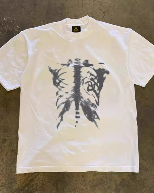 半袖デザインTシャツ（スカル＆クロスボーンズ）E01115