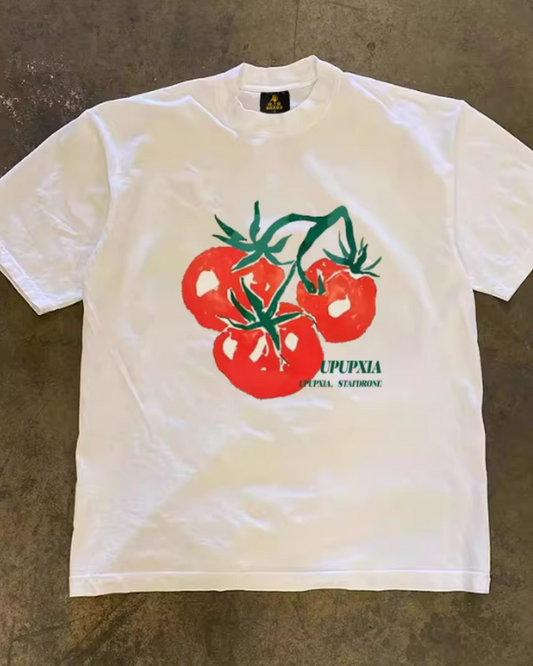 半袖デザインTシャツ（トマト・アート）E01120