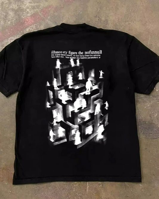 半袖バックプリントTシャツ（エッジー・メタバース）E01139