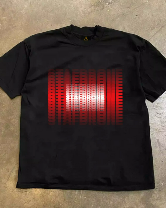 半袖デザインTシャツ（サイバーグラデーションロゴ）E01144